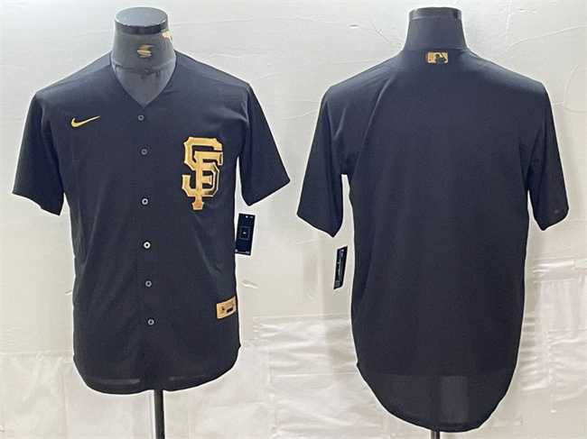 Men%27s San Francisco Giants Blank Black Cool Base Stitched Baseball Jersey->san francisco giants->MLB Jersey